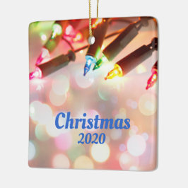 2020年数々のクリスマスの色の光 セラミックオーナメント