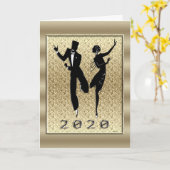 2020年新年おめでとう カード (黄色い花)