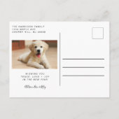 2020年新年の平和の写真カラフル シーズンポストカード (裏面)