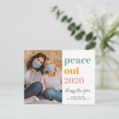 2020年新年の平和の写真カラフル シーズンポストカード (スタンド正面)
