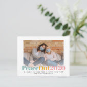 2020年新年の平和の写真カラフル シーズンポストカード (スタンド正面)