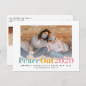 2020年新年の平和の写真カラフル シーズンポストカード (正面/裏面)