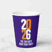 2020年新年イベントカスタムオレンジ白紺 紙コップ (裏面)