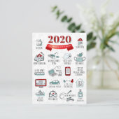 2020年検疫の記念一覧 シーズンポストカード (スタンド正面)