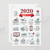 2020年検疫の記念一覧 シーズンポストカード (正面/裏面)