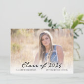 2020年横型フォト卒業講座 招待状 (スタンド正面)