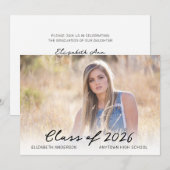 2020年横型フォト卒業講座 招待状 (正面/裏面)