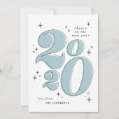 2020年正月のはっきりした応援タイポグラフィ シーズンカード (正面)