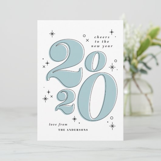 2020年正月のはっきりした応援タイポグラフィ シーズンカード (スタンド正面)