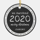 2020年生き延び名グレイ セラミックオーナメント (正面)