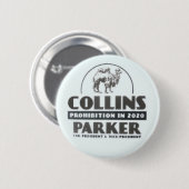 2020年社長のフィル·コリンズ氏 缶バッジ (正面&裏面)