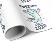 2020年素晴らし以来 – Unicorn子供の誕生日 ラッピングペーパー (ロールコーナー)