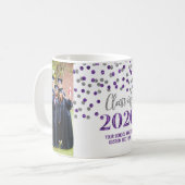 2020年紫銀色クラスフォト卒業マグ コーヒーマグカップ (正面左)