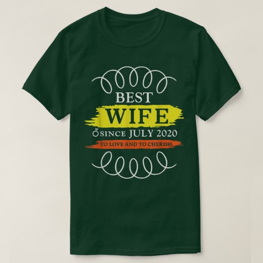 2020年結婚7最高の月以後妻 Tシャツ (デザイン正面)