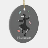 2020年聖降誕祭の飾りにマスクを付けたペストドクター セラミックオーナメント (右)