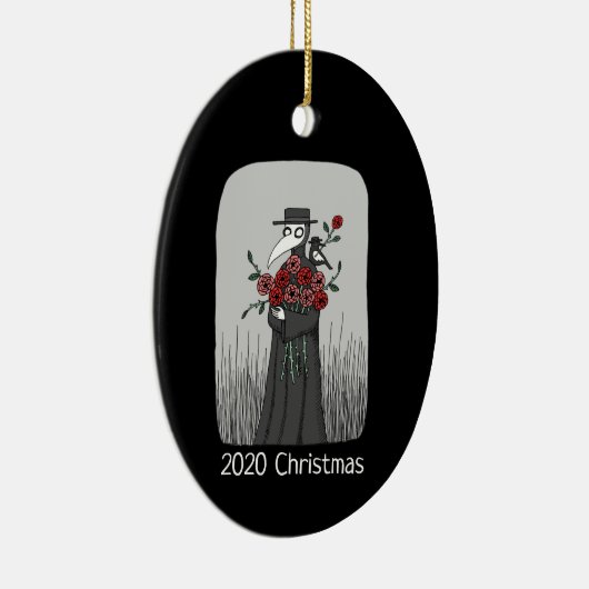 2020年聖降誕祭の飾りペスト博士赤バラ セラミックオーナメント (右)