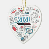 2020年記念・検疫学距離 セラミックオーナメント (左)