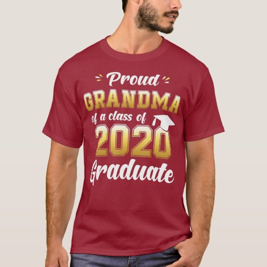 2020年誇りを持った卒業シャツおばあちゃん Tシャツ (正面)