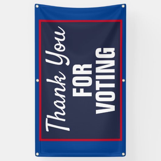 2020年選挙に対して有難う 横断幕 (縦)