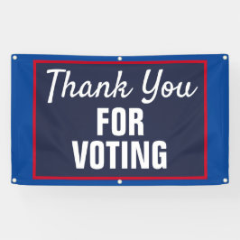 2020年選挙に対して有難う 横断幕