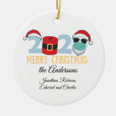 2020年隔離クリスマスファミリー セラミックオーナメント (正面)
