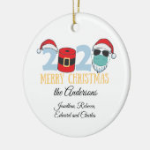 2020年隔離クリスマスファミリー セラミックオーナメント (左)