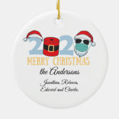 2020年隔離クリスマスファミリー セラミックオーナメント (裏面)