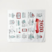 2020年隔離生活アクティビティリスト タペストリー (正面(横))