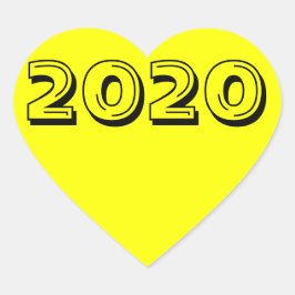 2020年黄色ハートステッカーJanzによる ハートシール