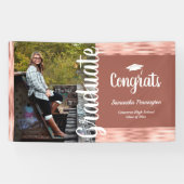 2020年1回フォト卒業パーティーピンク 横断幕 (横)