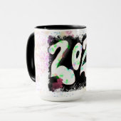 2020年1年の醜い動揺して美術と文字 マグカップ (正面左)