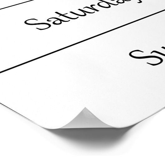 2020年1月ウィークナンバー付きプランナーカレンダー ポスター (角)