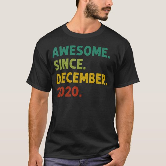 2020年12素晴らし月2日誕生 Tシャツ (正面)