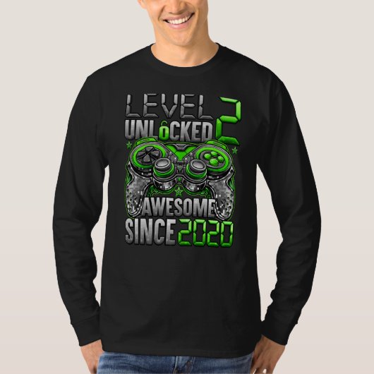 2020年2回目の素晴らし誕生日からレベル2のロック解除 Tシャツ (正面)