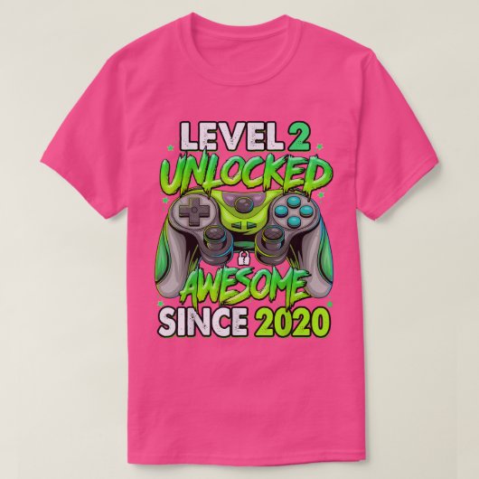 2020年2回目素晴らしの誕生日からレベル2のロック解除G Tシャツ (デザイン正面)