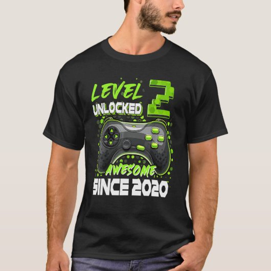 2020年2回目素晴らしの誕生日B以降のレベル2のロック解除 Tシャツ (正面)