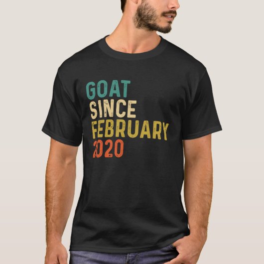 2020年2月より誕生日2歳のヤギ Tシャツ (正面)