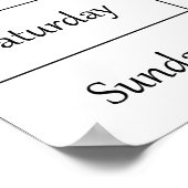 2020年2月週間番号付きプランナーカレンダー ポスター (角)