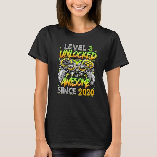 2020年3回目素晴らしの誕生日からレベル3のロック解除G Tシャツ (正面)