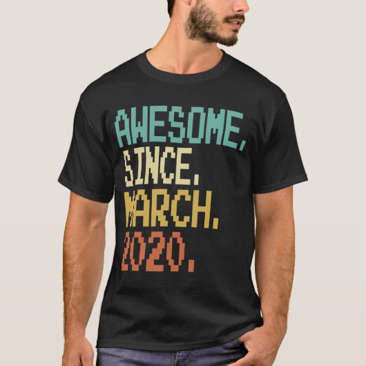 2020年3素晴らし月3誕生日3歳 Tシャツ (正面)