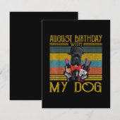 2020年8月のケネ・コルソの犬との誕生日 招待状 (正面/裏面)