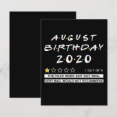 2020年8月の誕生日は本当に最悪だった 招待状 (正面/裏面)