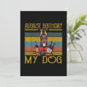2020年8月ドーベルマン・ピンシャーの犬との誕生日 招待状 (スタンド正面)