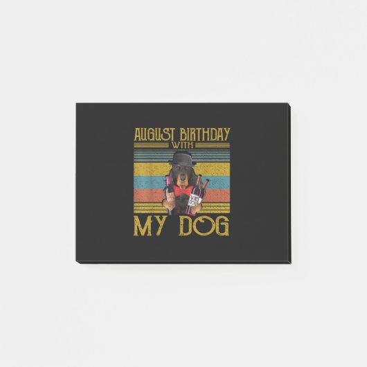 2020年8月 ゴードンセッターの犬との誕生日 ポストイット (正面)