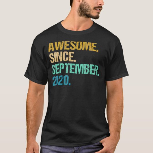 2020年9おもしろい月2日素晴らしから2歳 Tシャツ (正面)