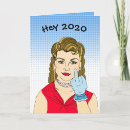 2020年、ばいばーい!お尻にキスして Funny New Year's カード