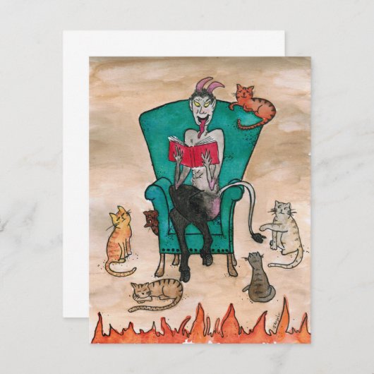 2020年 クランプスと子猫たち ノートカード (正面/裏面)