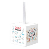 2020年 回顧 巣ごもりアクティビティ 記念品 キューブオーナメント (裏面アングル)