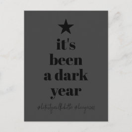2020年 振り返りユーモア ブラッククリスマスツリー ホリデー シーズンポストカード
