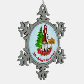 2020年 – 私たち全員が滞在した年格言 スノーフレークピューターオーナメント (左)